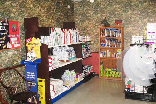 Dog food section
